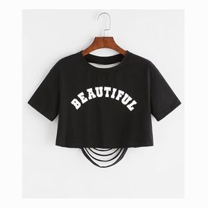 “Beautiful “ Crop Top T-Shirt